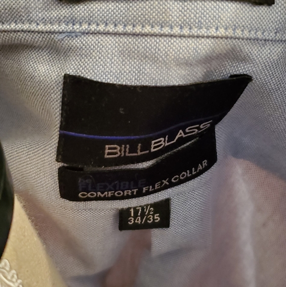 Mens VINTAGE Bill Blass Comfort Flex Dress Shirt 17 1/2, 34/35 EUC - Picture 2 of 2
